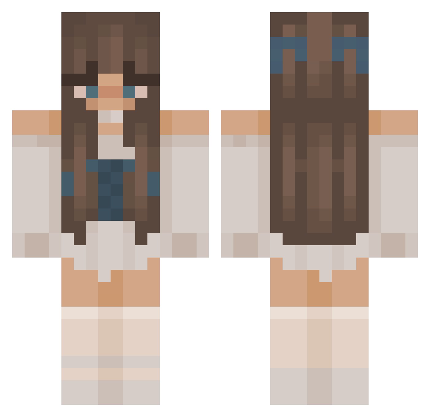 Smoothieez Minecraft skin, front and back view