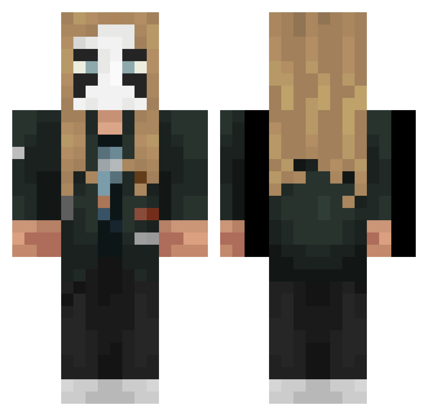 mxarx Minecraft skin, front and back view