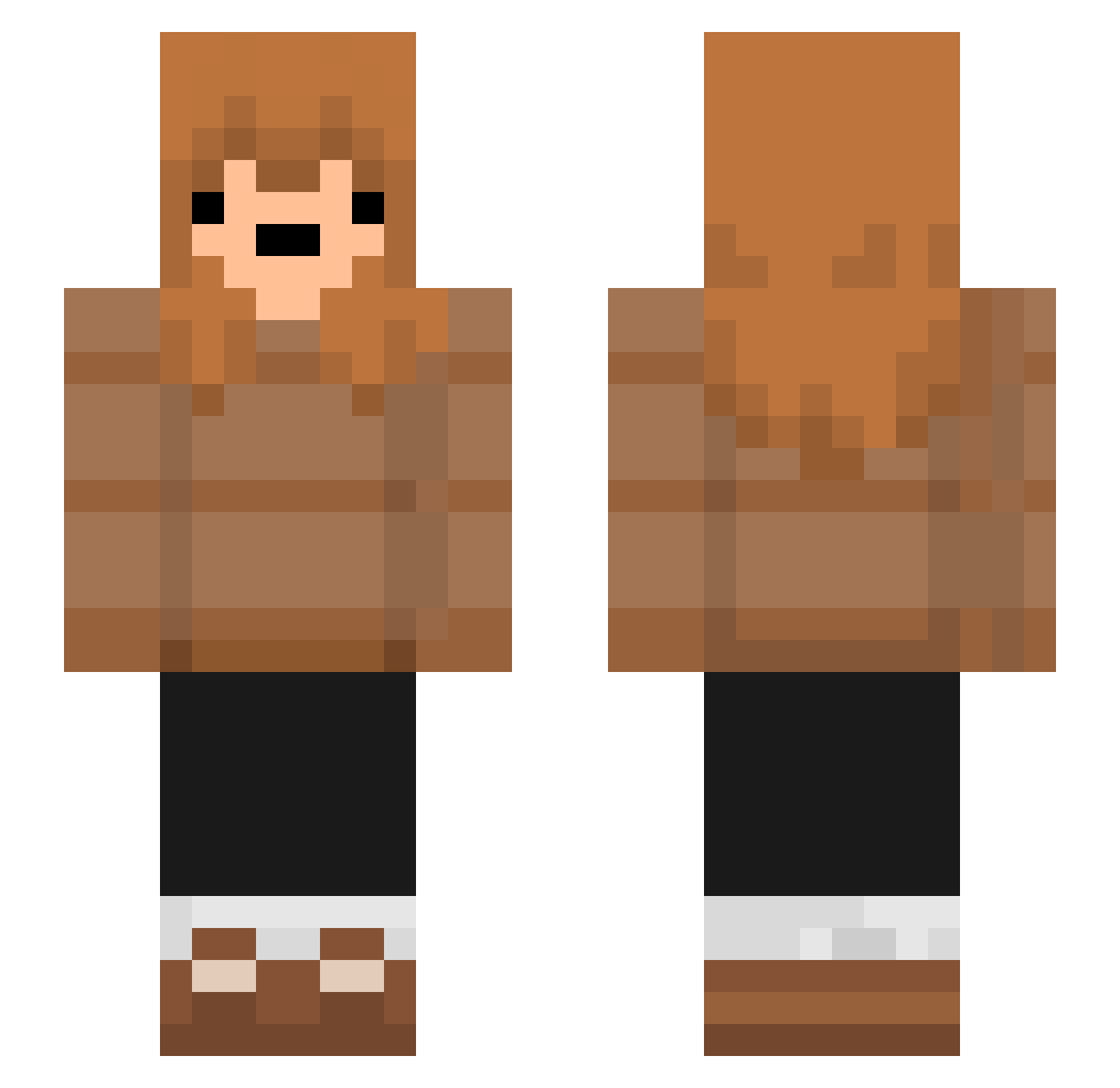 N3or3d Minecraft skin, front and back view