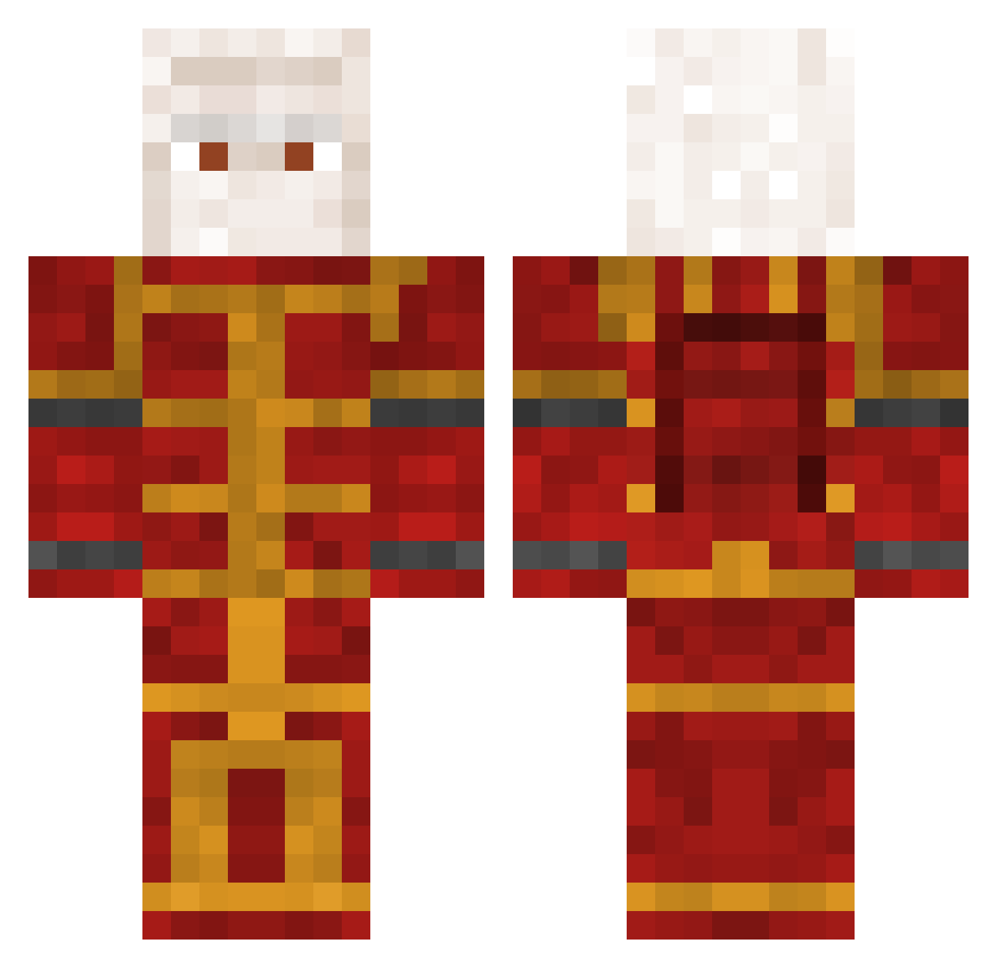Fuerto203 Minecraft skin, front and back view