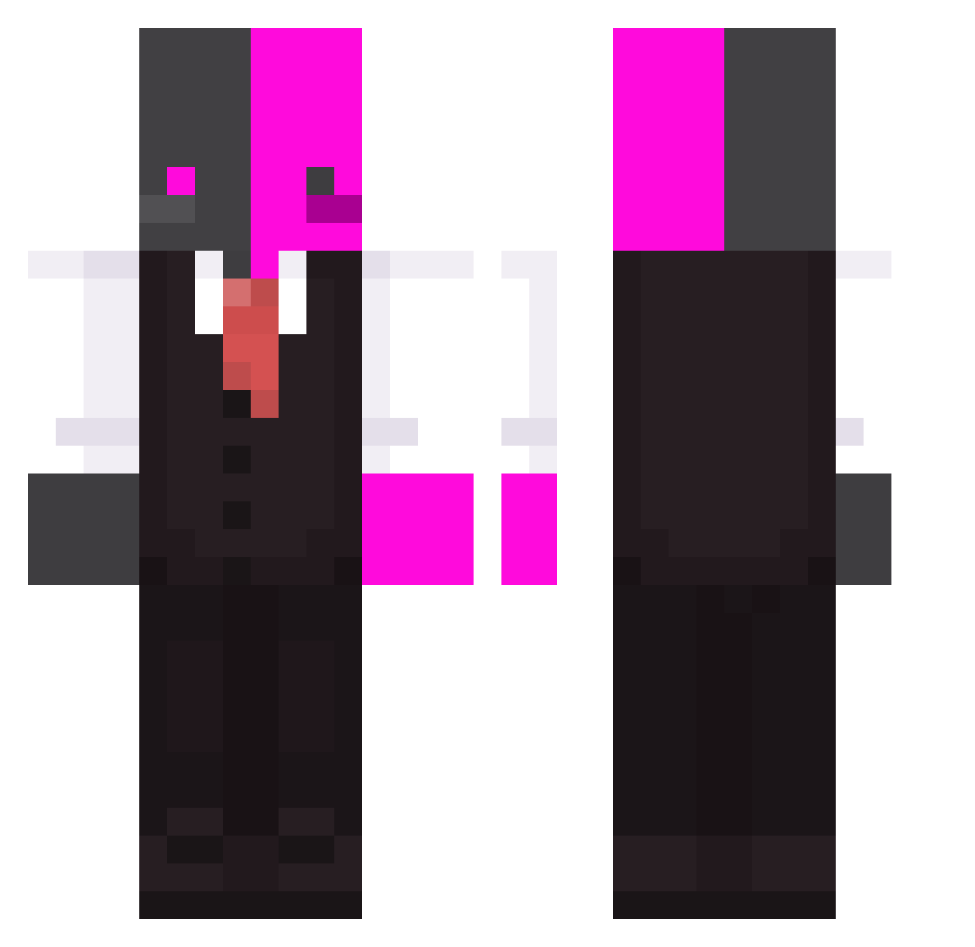 vdrew Minecraft skin, front and back view