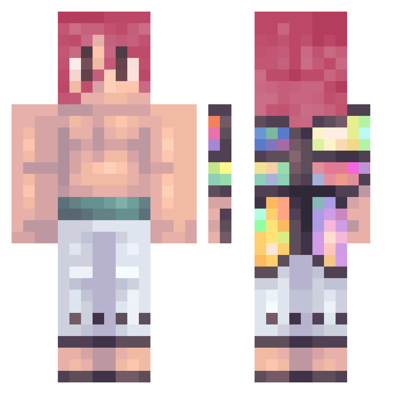 GLoXi_ Minecraft skin, front and back view