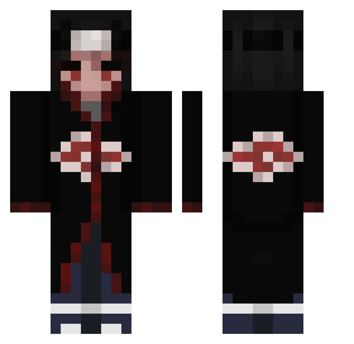 LumpiLean Minecraft skin, front and back view