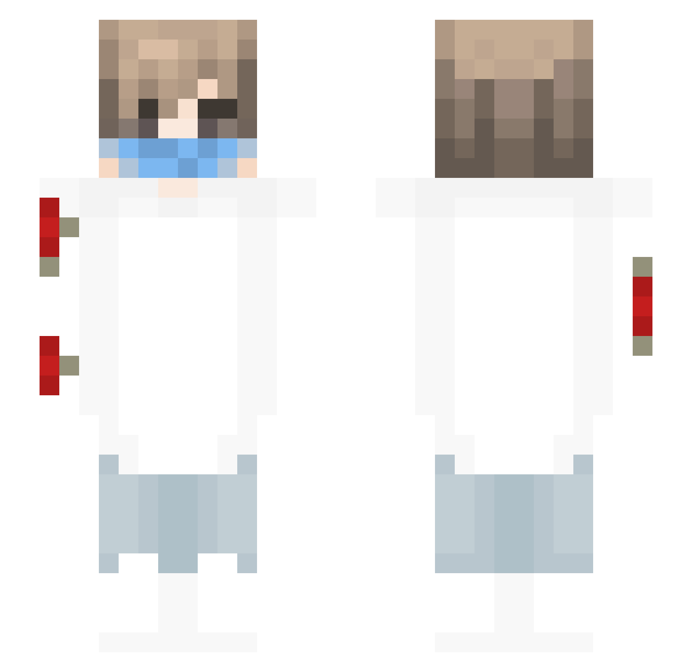 RohanCushman Minecraft skin, front and back view
