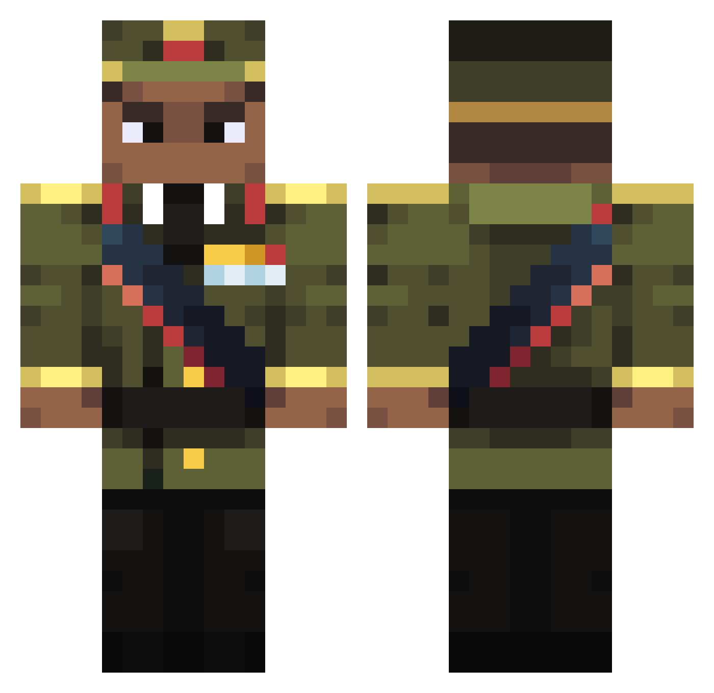 mitreff07 Minecraft skin, front and back view