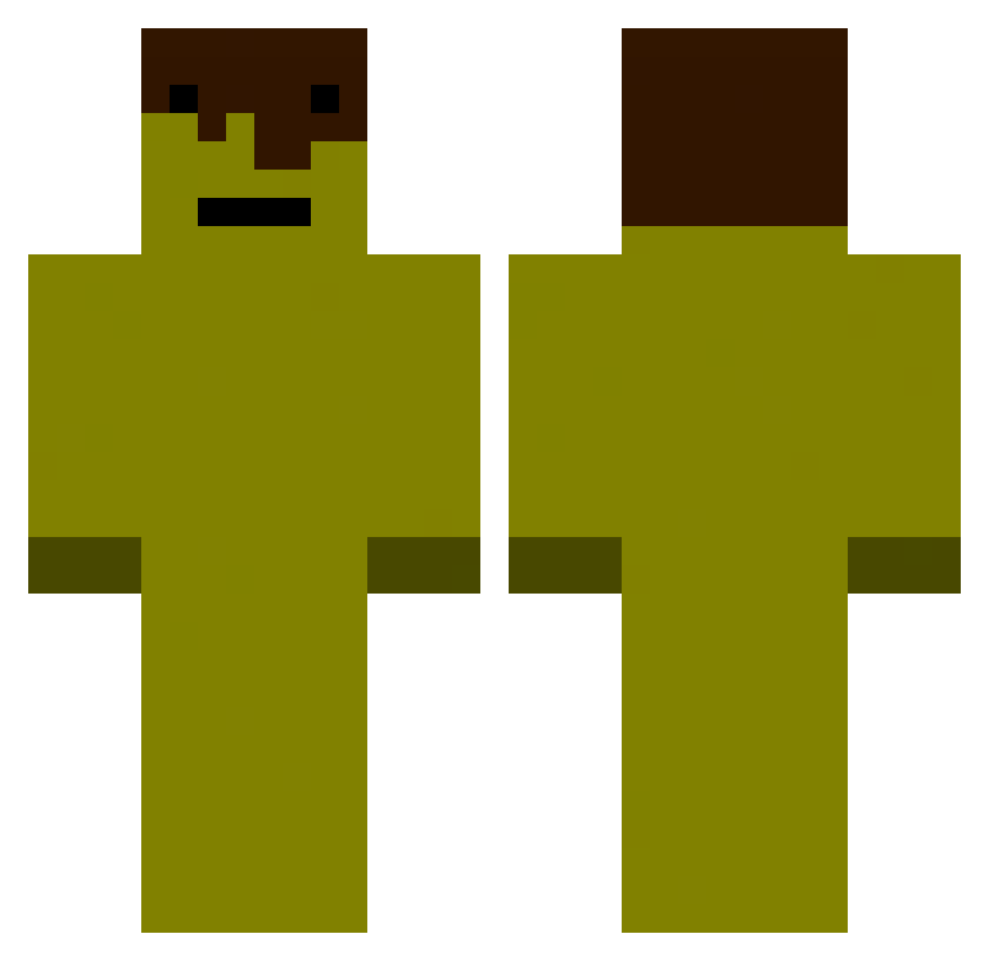 kubuss99 Minecraft skin, front and back view