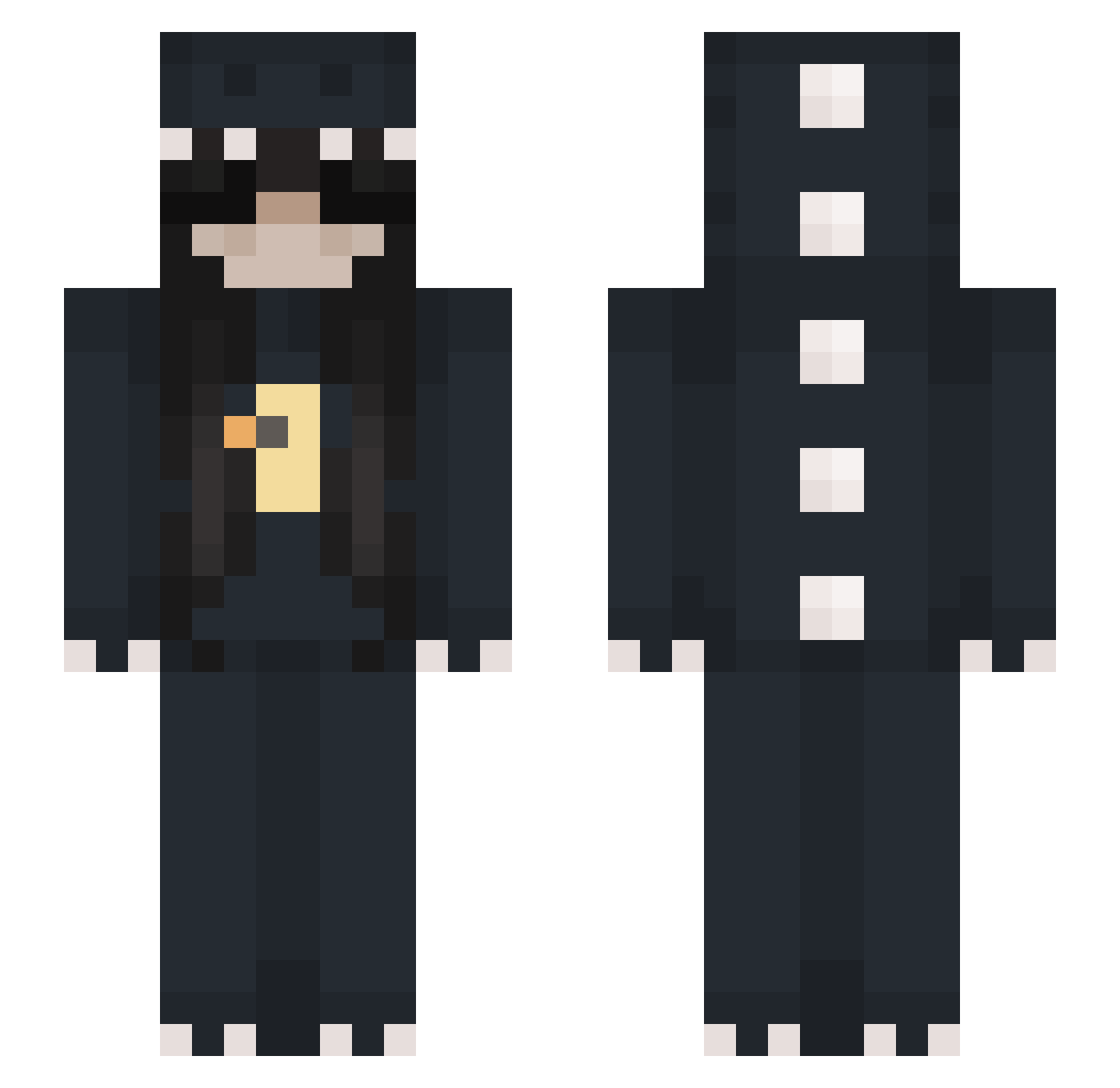 bunmaes Minecraft skin, front and back view