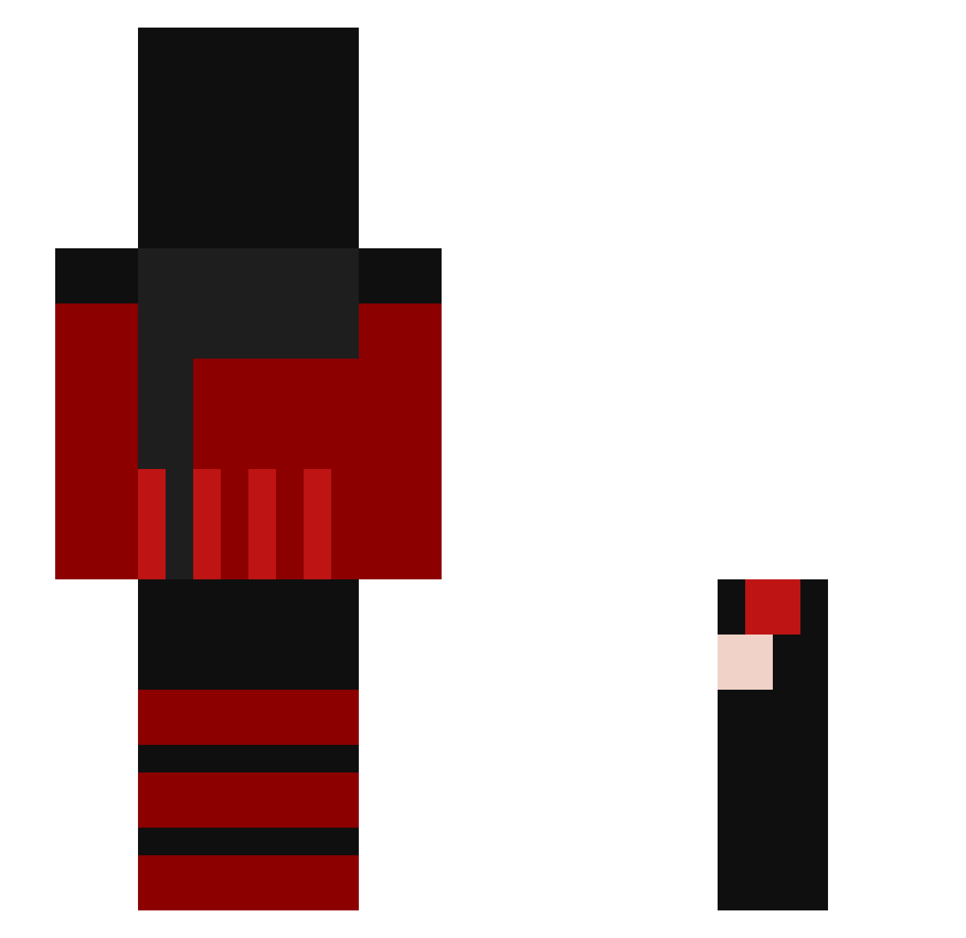 xXOverdoseXx Minecraft skin, front and back view