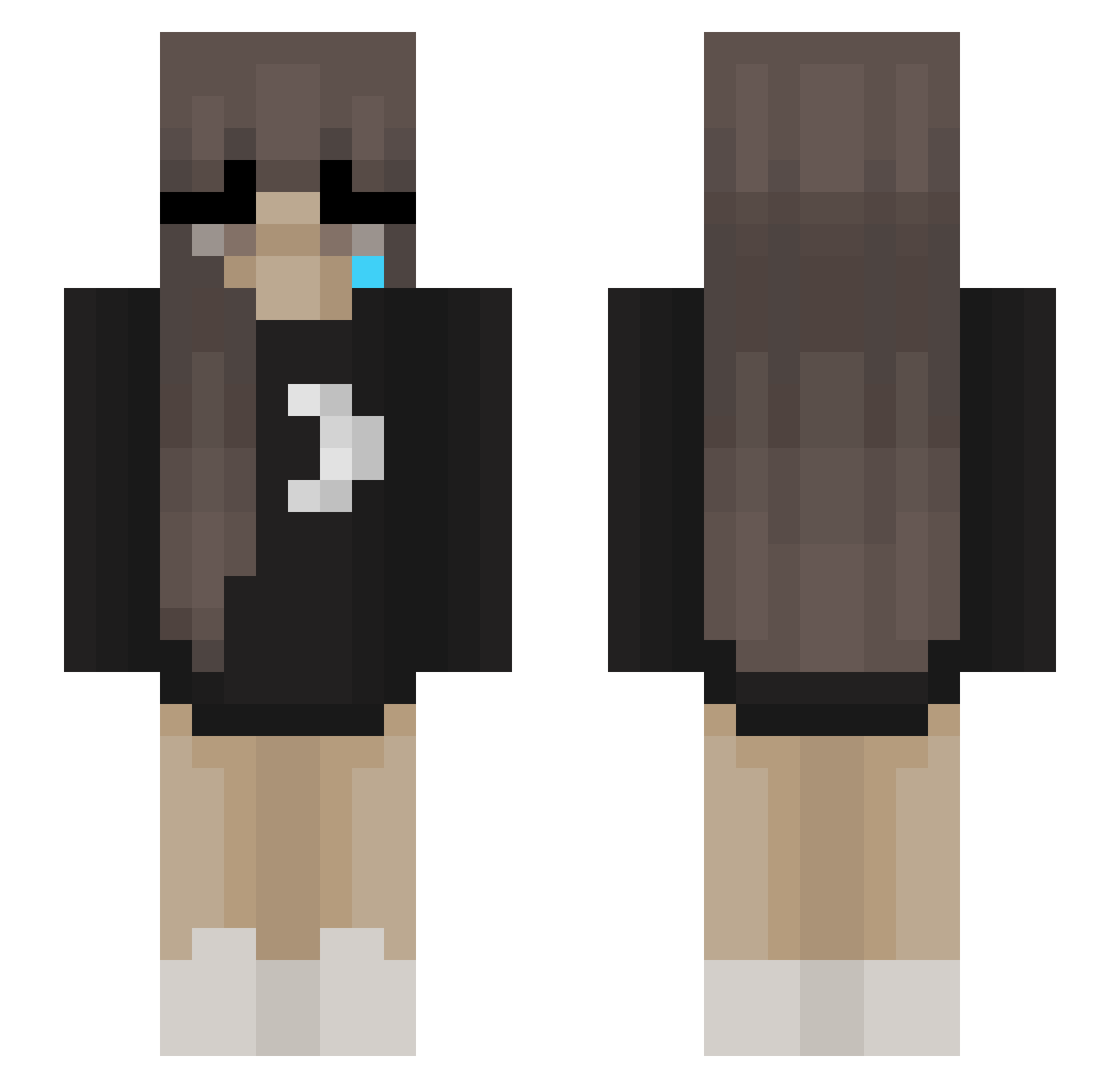 sobbingwebby Minecraft skin, front and back view