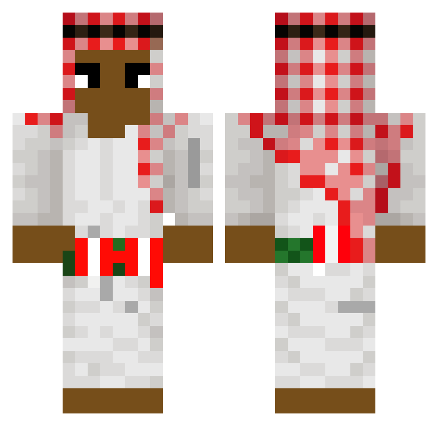 Uchillsky Minecraft skin, front and back view