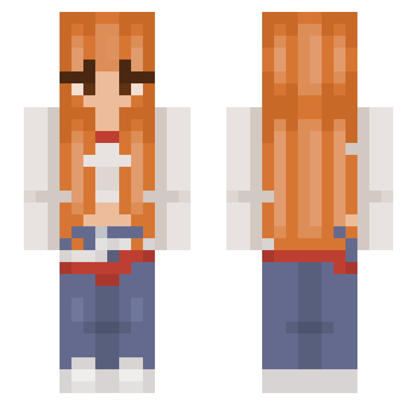sodkilol Minecraft skin, front and back view