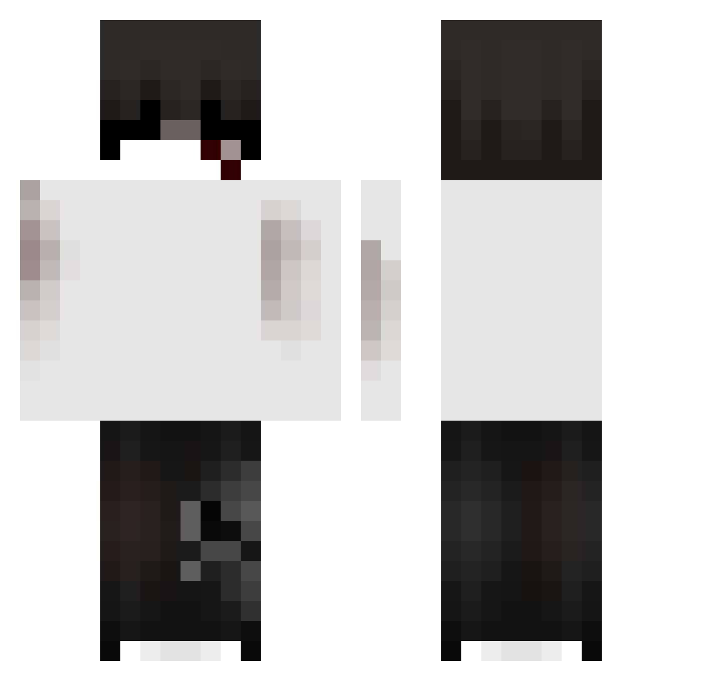 CharlieZXPRO Minecraft skin, front and back view