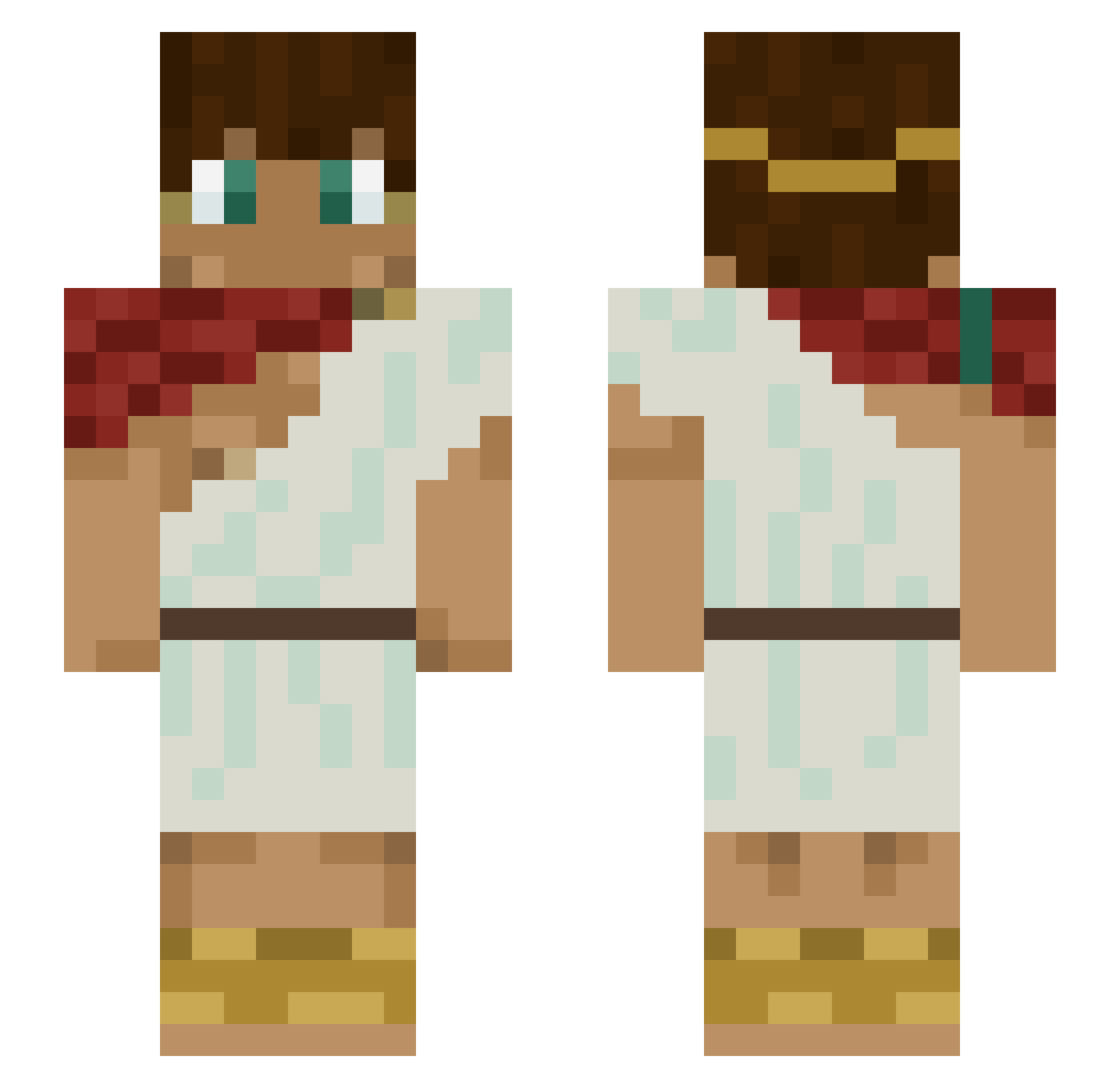 JimmyJab Minecraft skin, front and back view