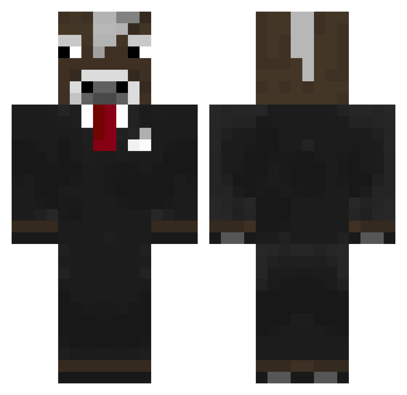 Mimmee4 Minecraft skin, front and back view