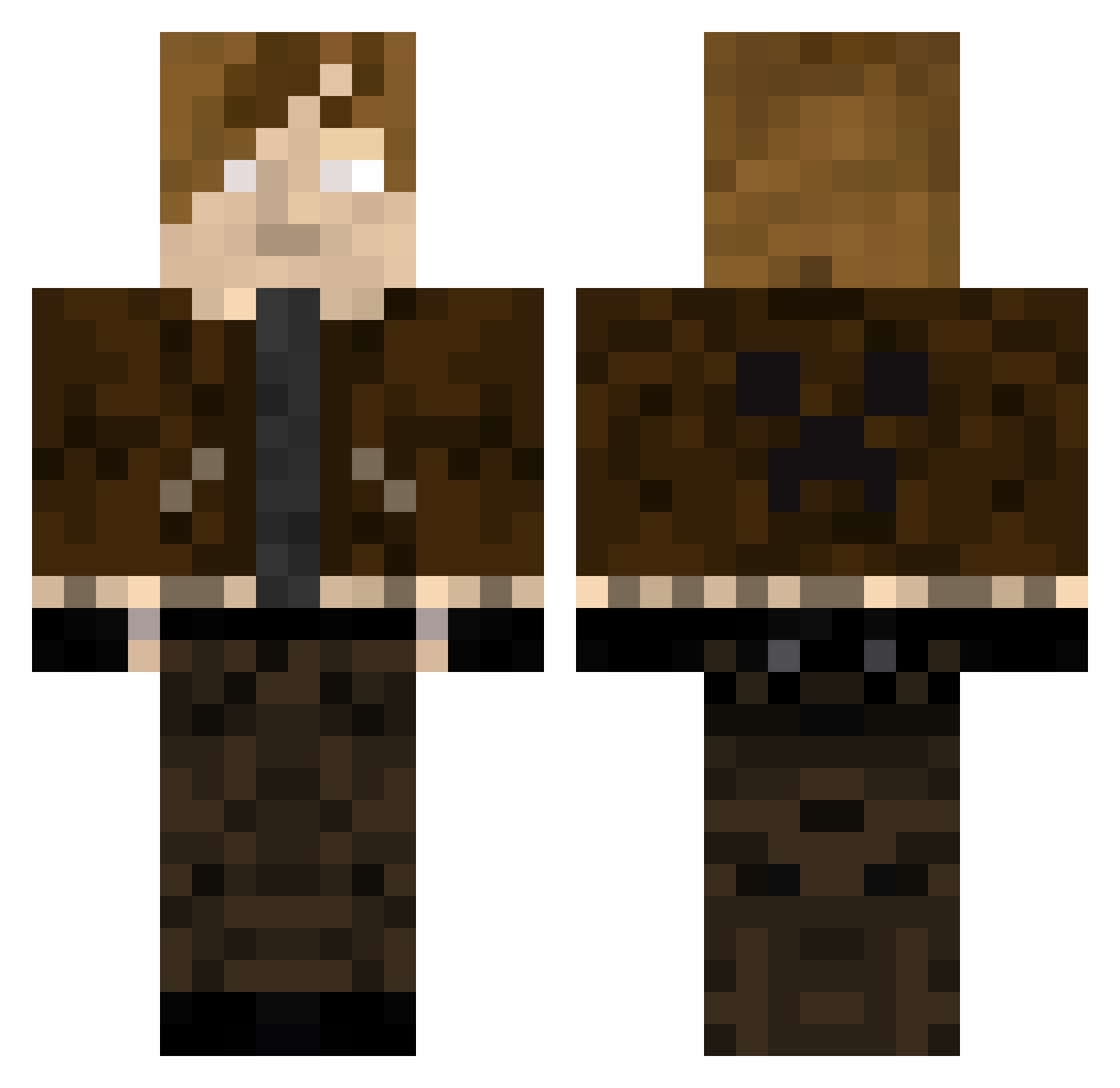 Dudspnato Minecraft skin, front and back view