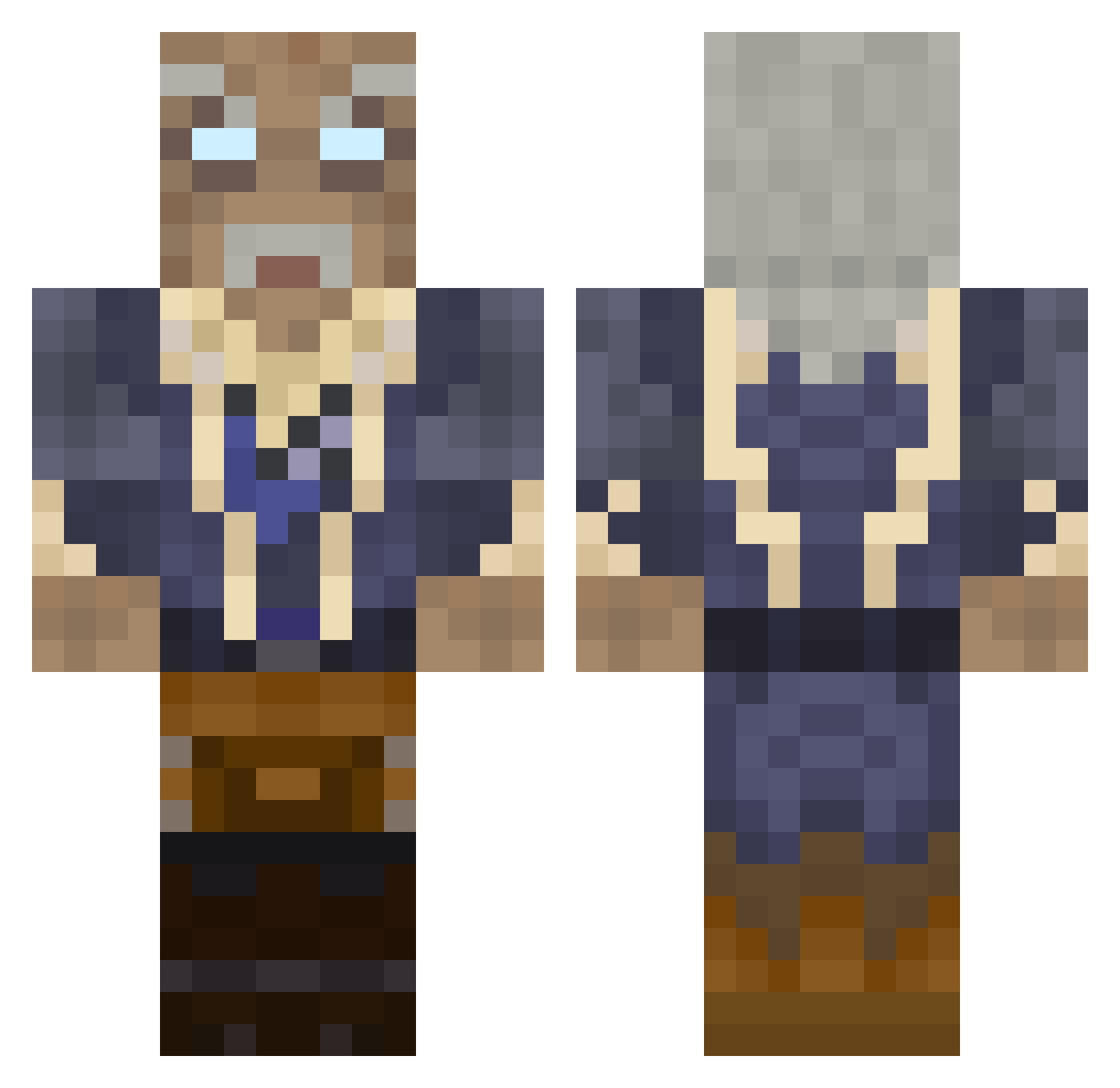 KlejtonDzonson1 Minecraft skin, front and back view