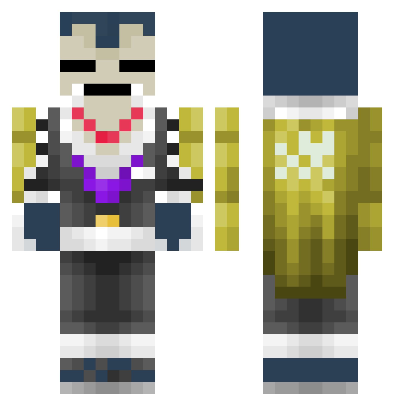 Brzogriz Minecraft skin, front and back view