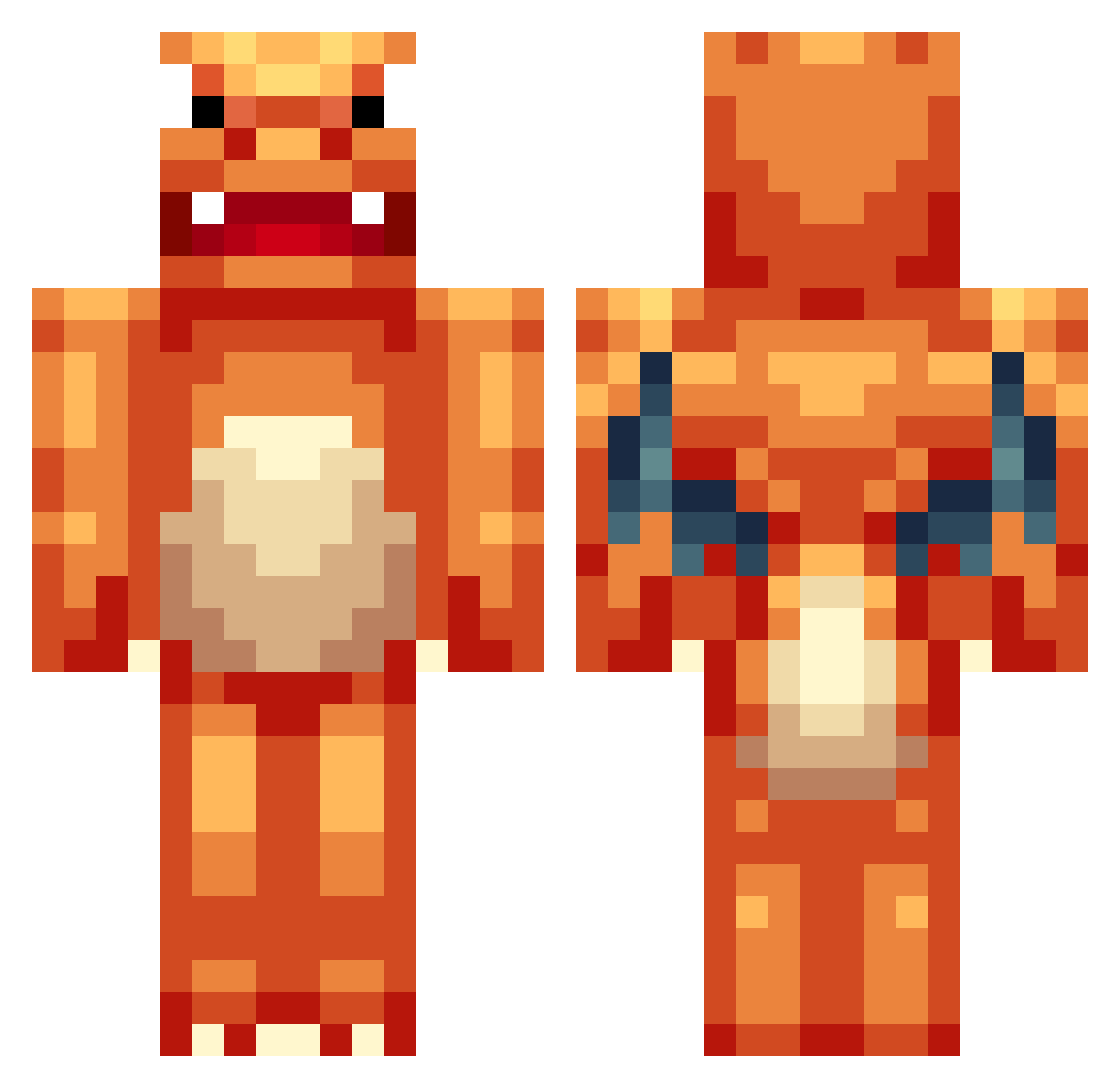 0_suk Minecraft skin, front and back view
