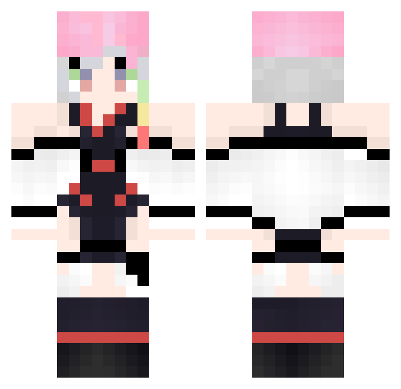 daisukeiku Minecraft skin, front and back view