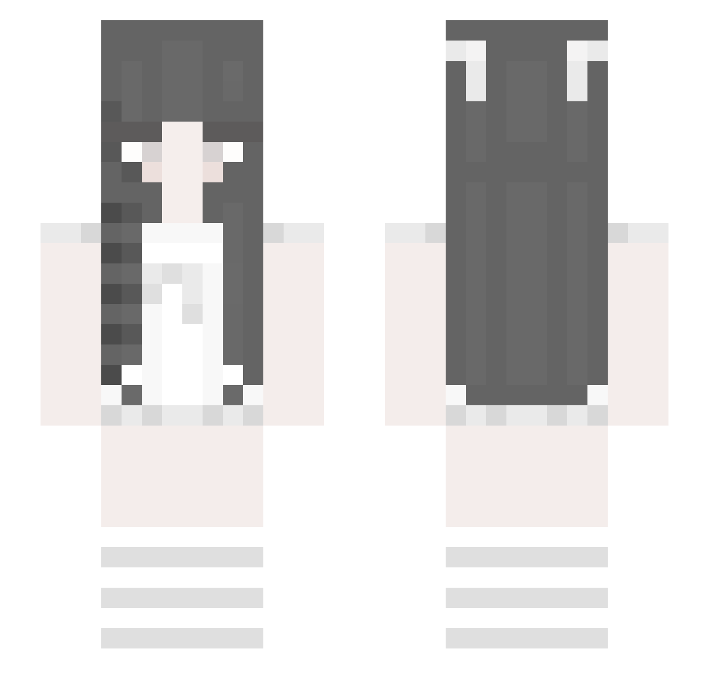 naivezee Minecraft skin, front and back view