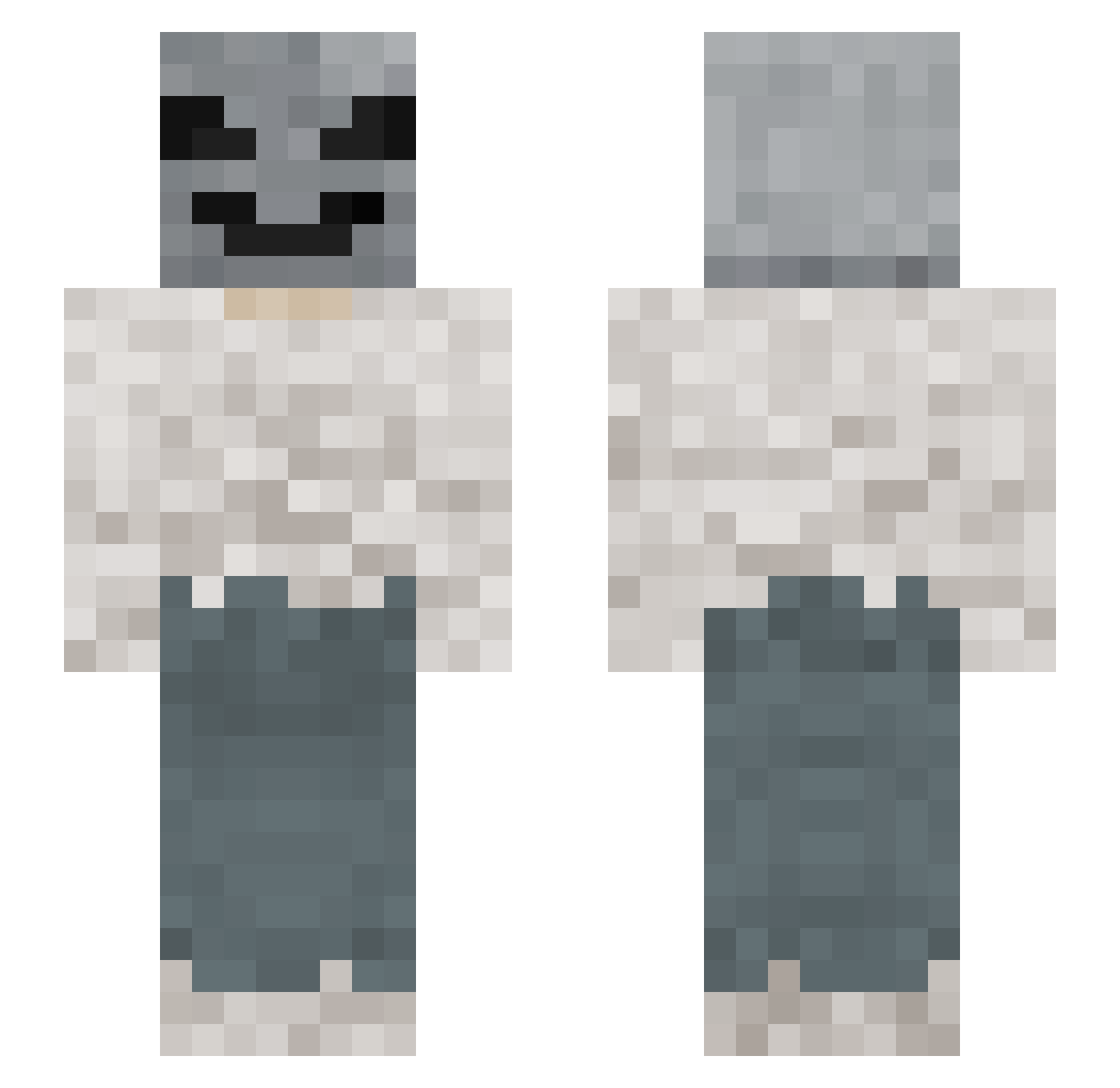 Fak3ss Minecraft skin, front and back view