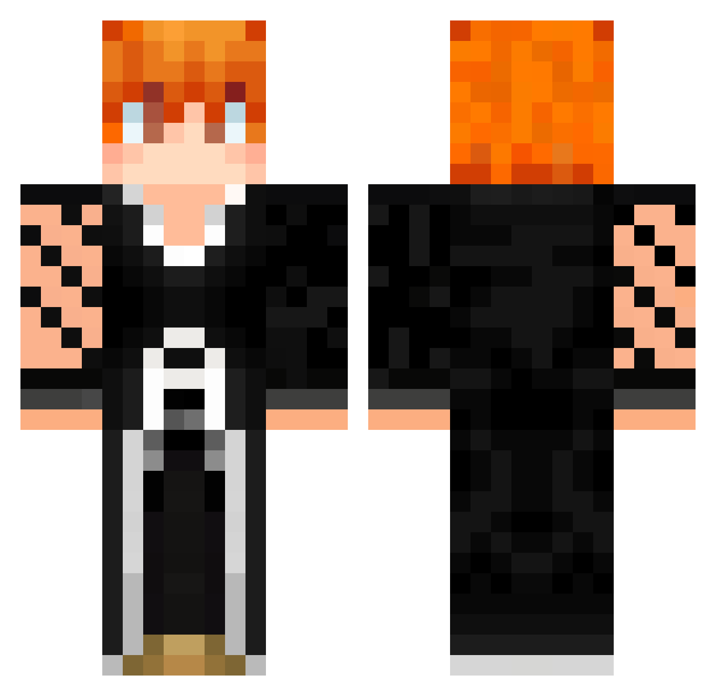 qssxcw Minecraft skin, front and back view