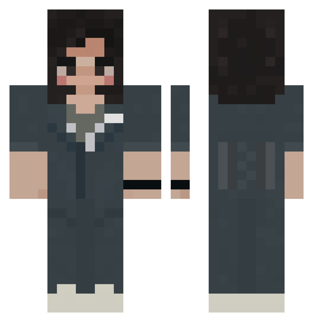FinalGirl_1979 Minecraft skin, front and back view
