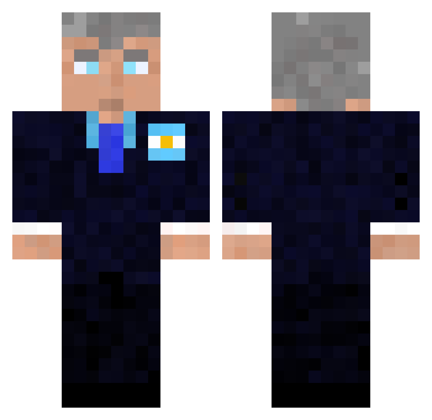 PAPURRIII Minecraft skin, front and back view