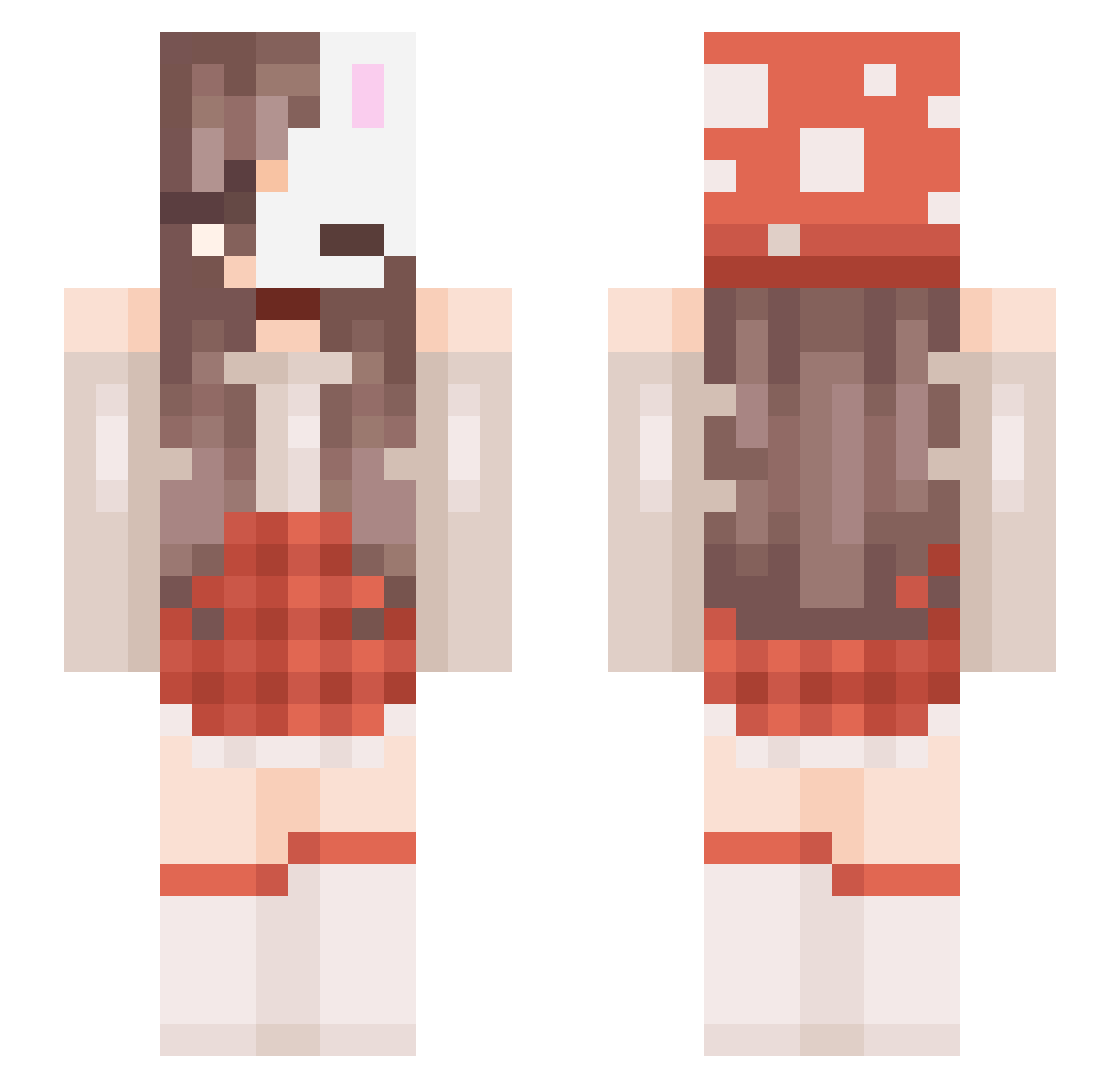 ImmaJawa101 Minecraft skin, front and back view