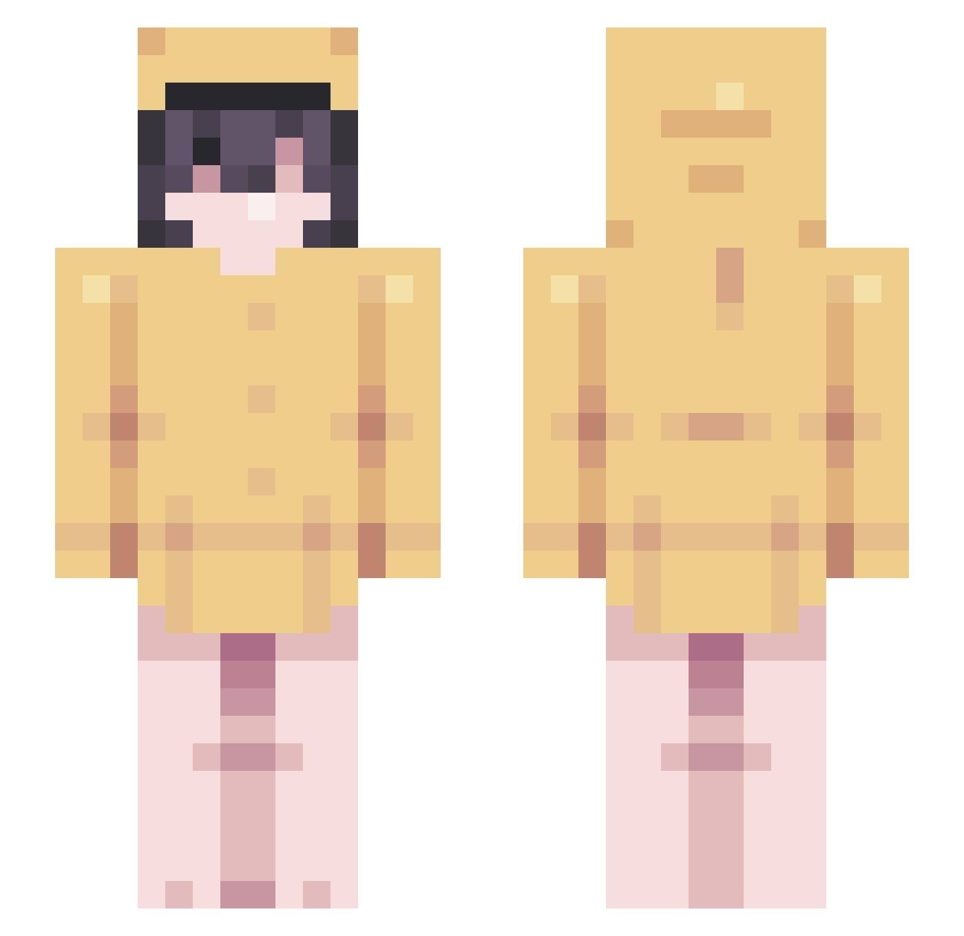 BenedictCumbatch Minecraft skin, front and back view