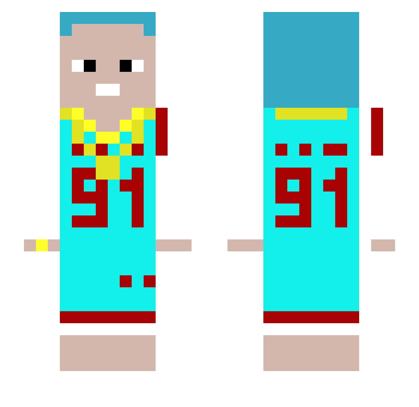 lick_pussi Minecraft skin, front and back view