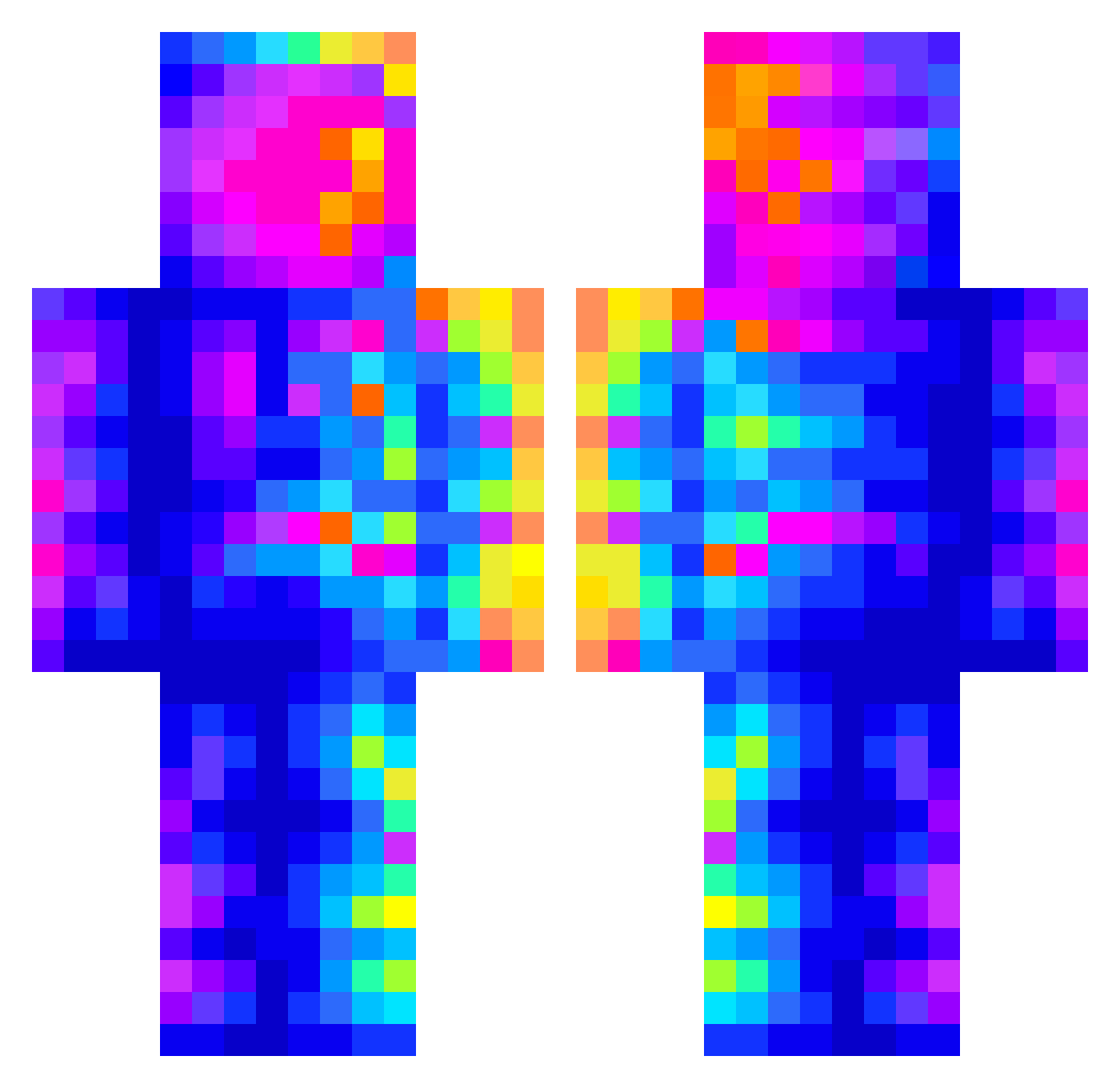 Startron123 Minecraft skin, front and back view