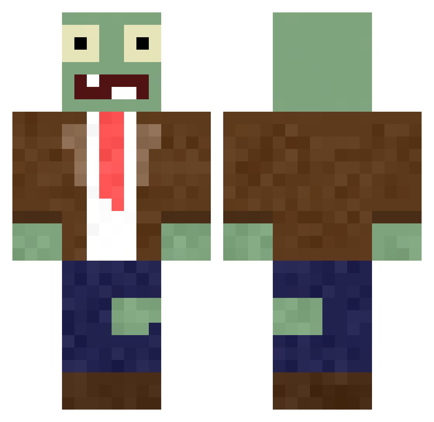 joplewa Minecraft skin, front and back view