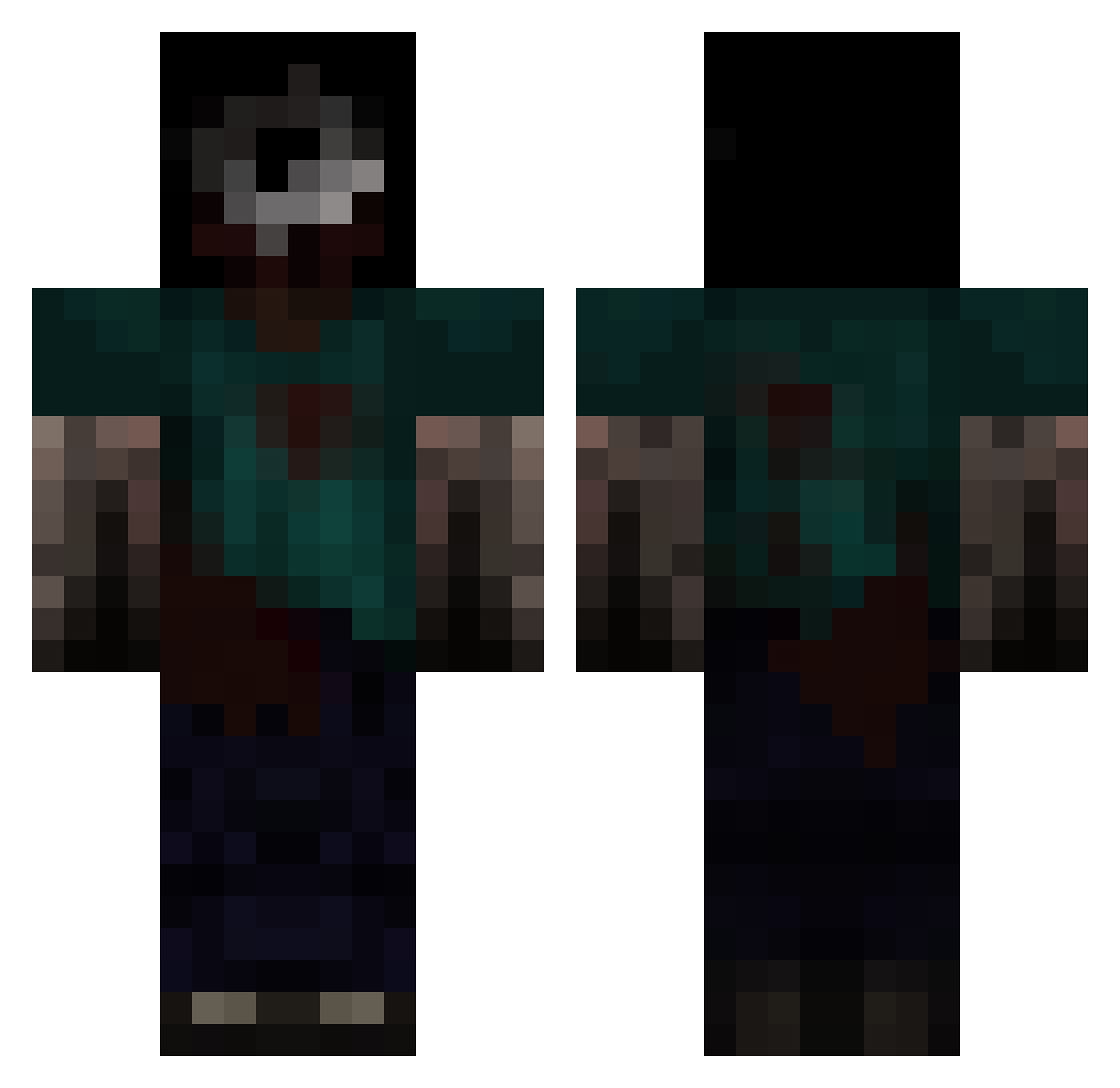 espectro4 Minecraft skin, front and back view