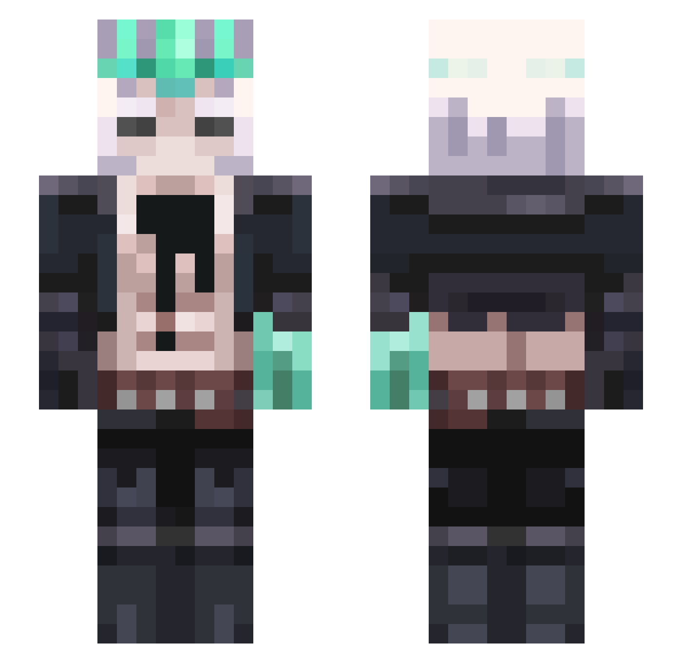 ProxyBtw Minecraft skin, front and back view
