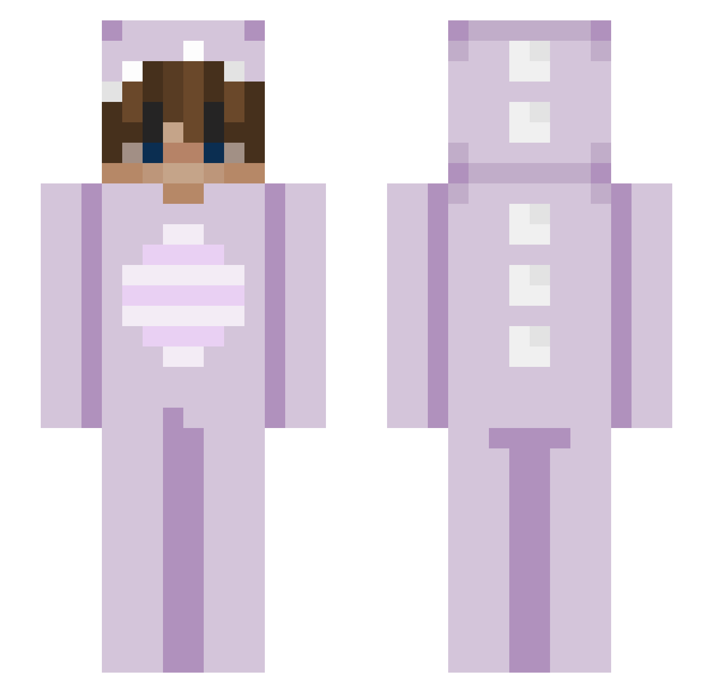 Tony52643 Minecraft skin, front and back view
