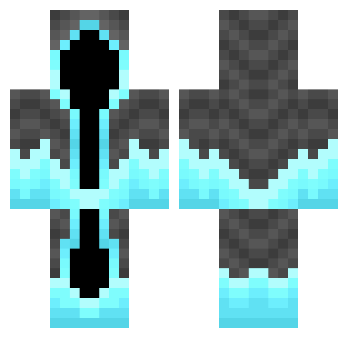 Torkusz Minecraft skin, front and back view