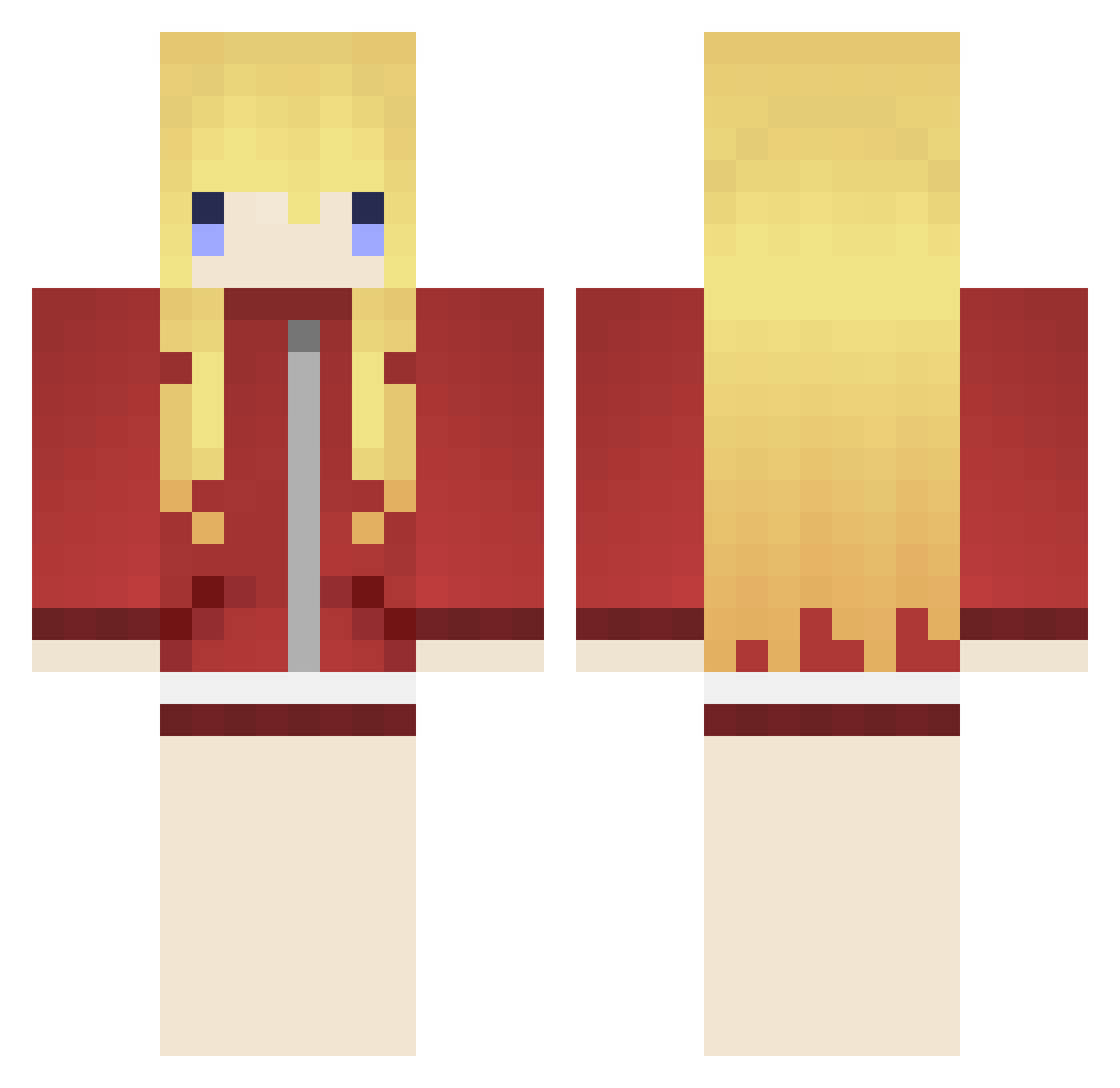 Crosshairs Minecraft skin, front and back view