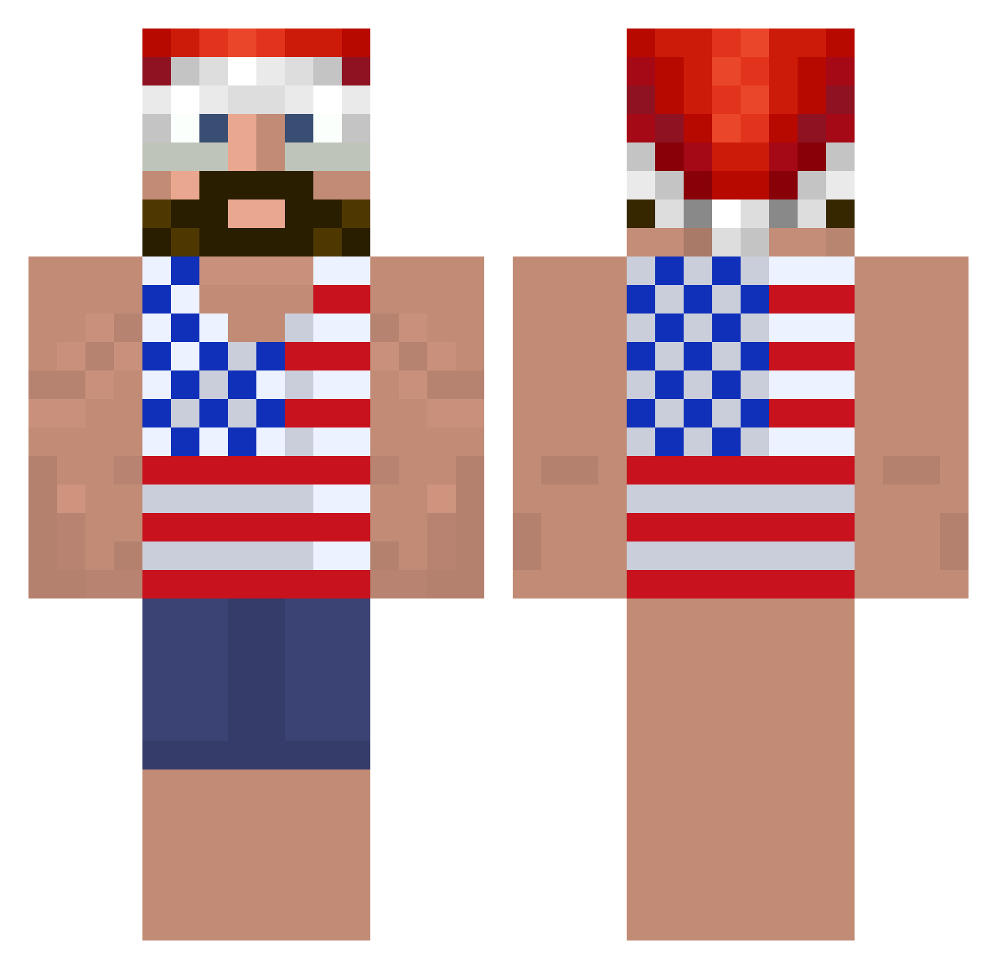 1norris1 Minecraft skin, front and back view