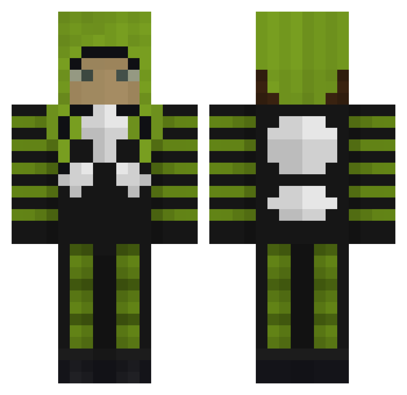 Arsyaa Minecraft skin, front and back view