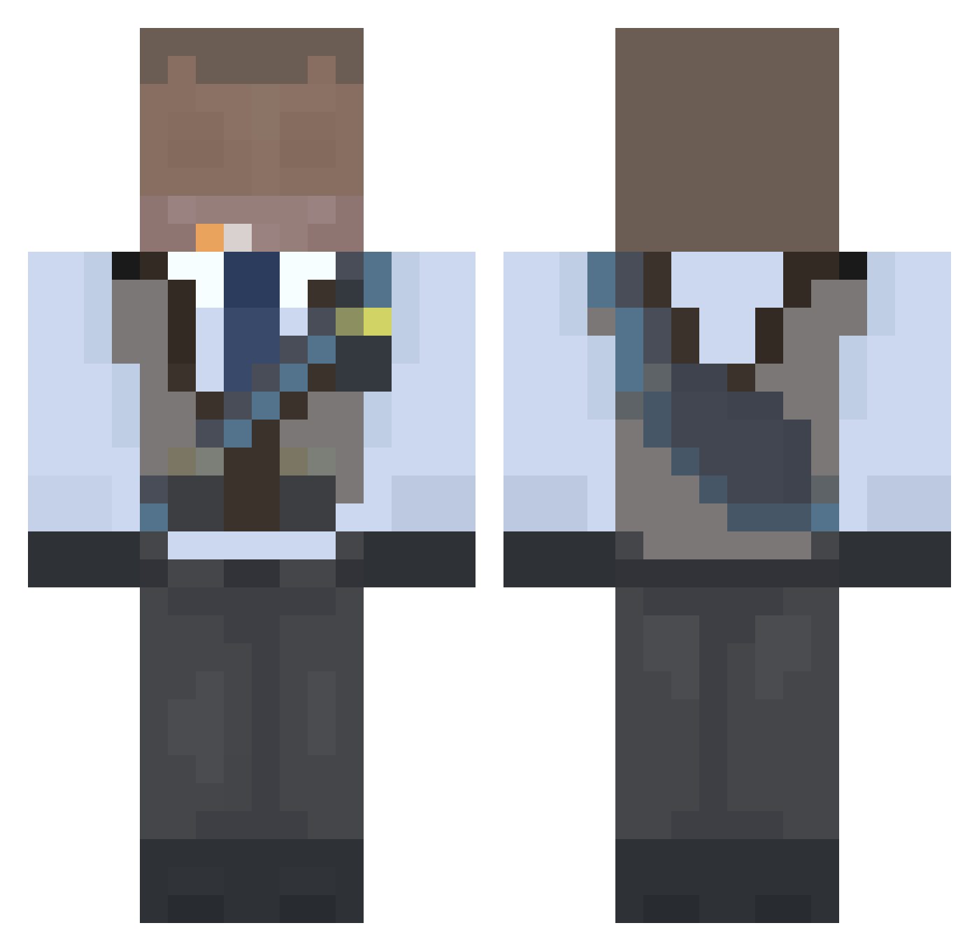 FornHorn Minecraft skin, front and back view