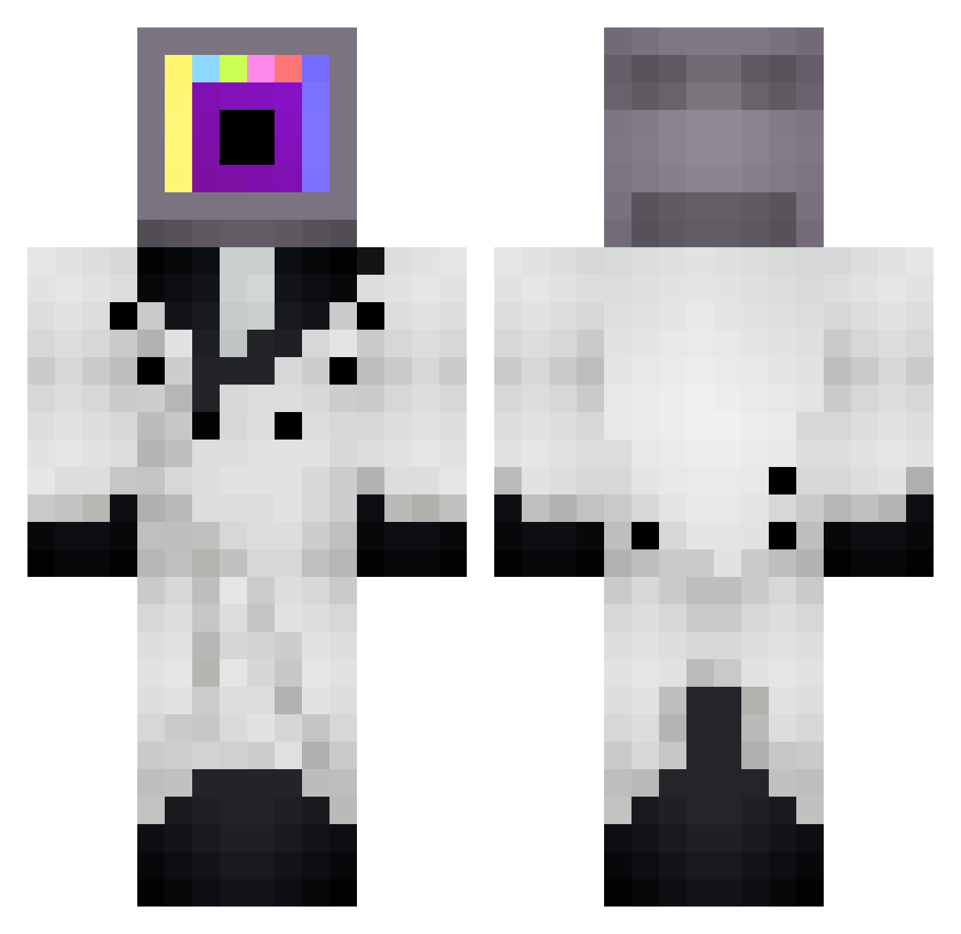 SageDAdmin Minecraft skin, front and back view