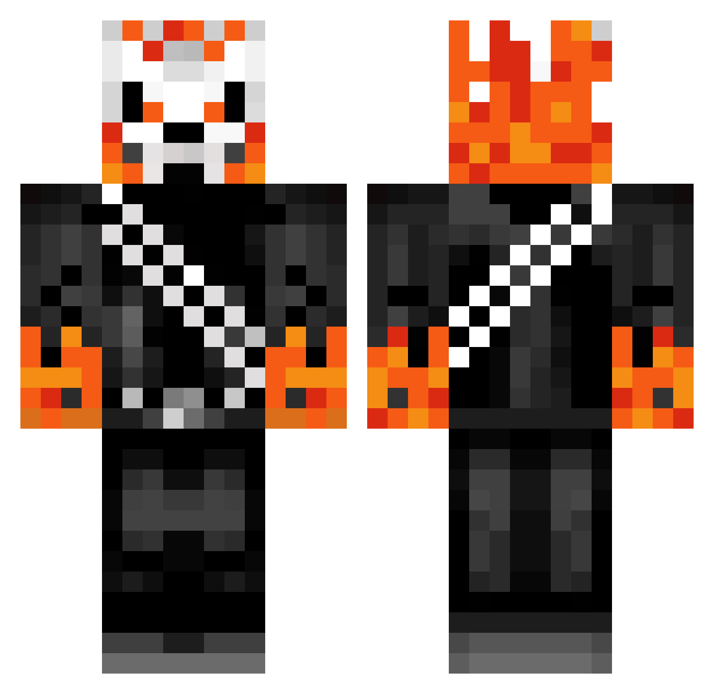 frescos Minecraft skin, front and back view
