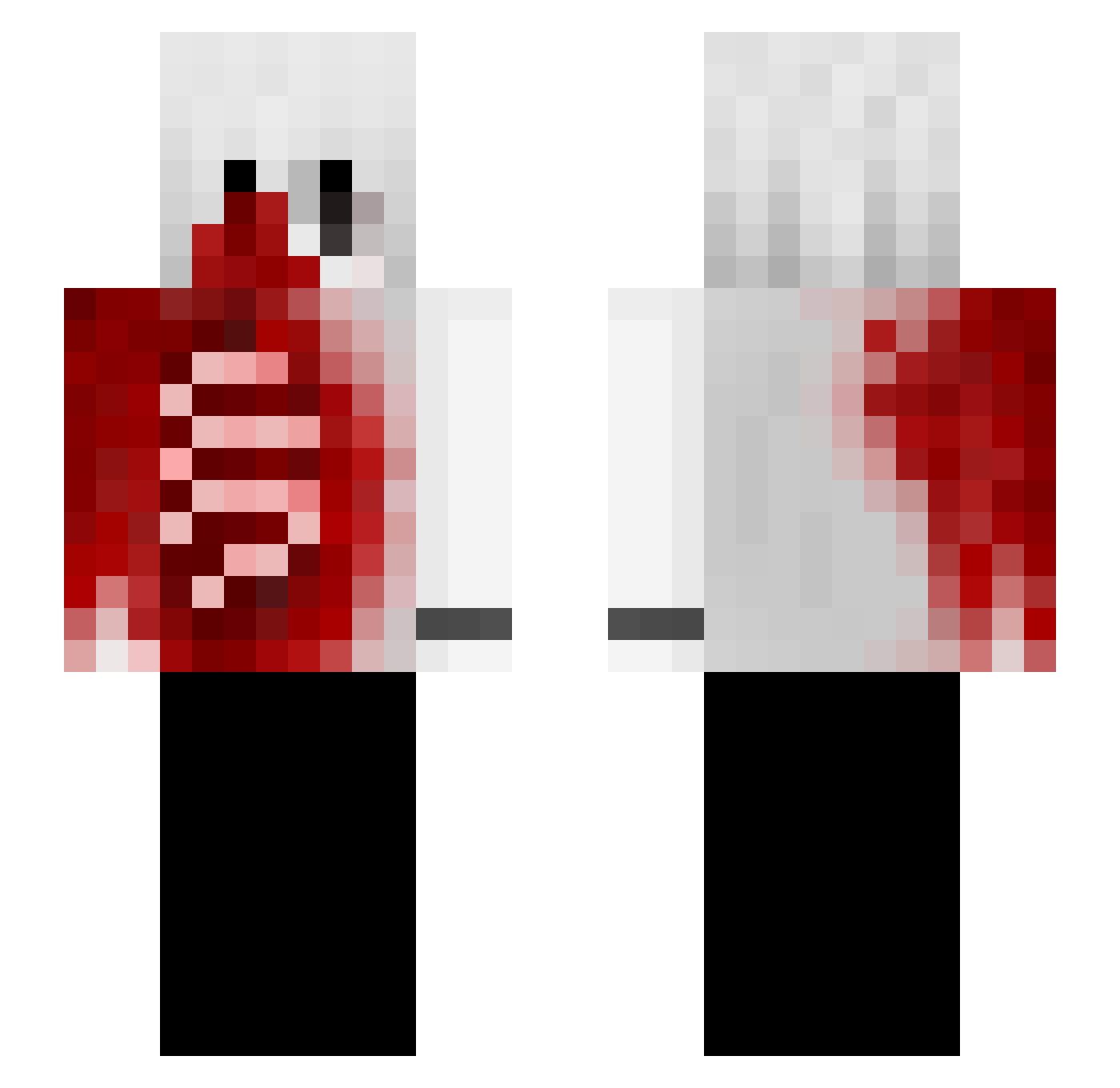 anixzen Minecraft skin, front and back view