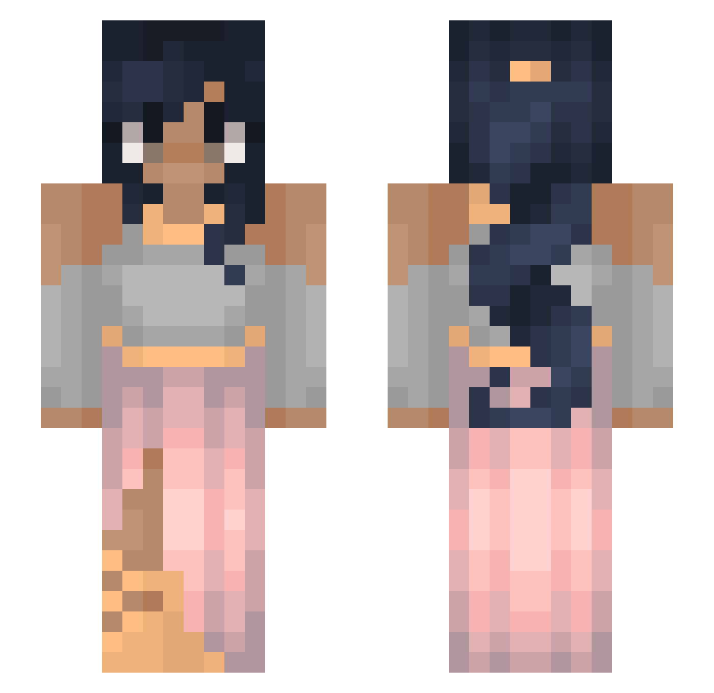 LilMallow11 Minecraft skin, front and back view