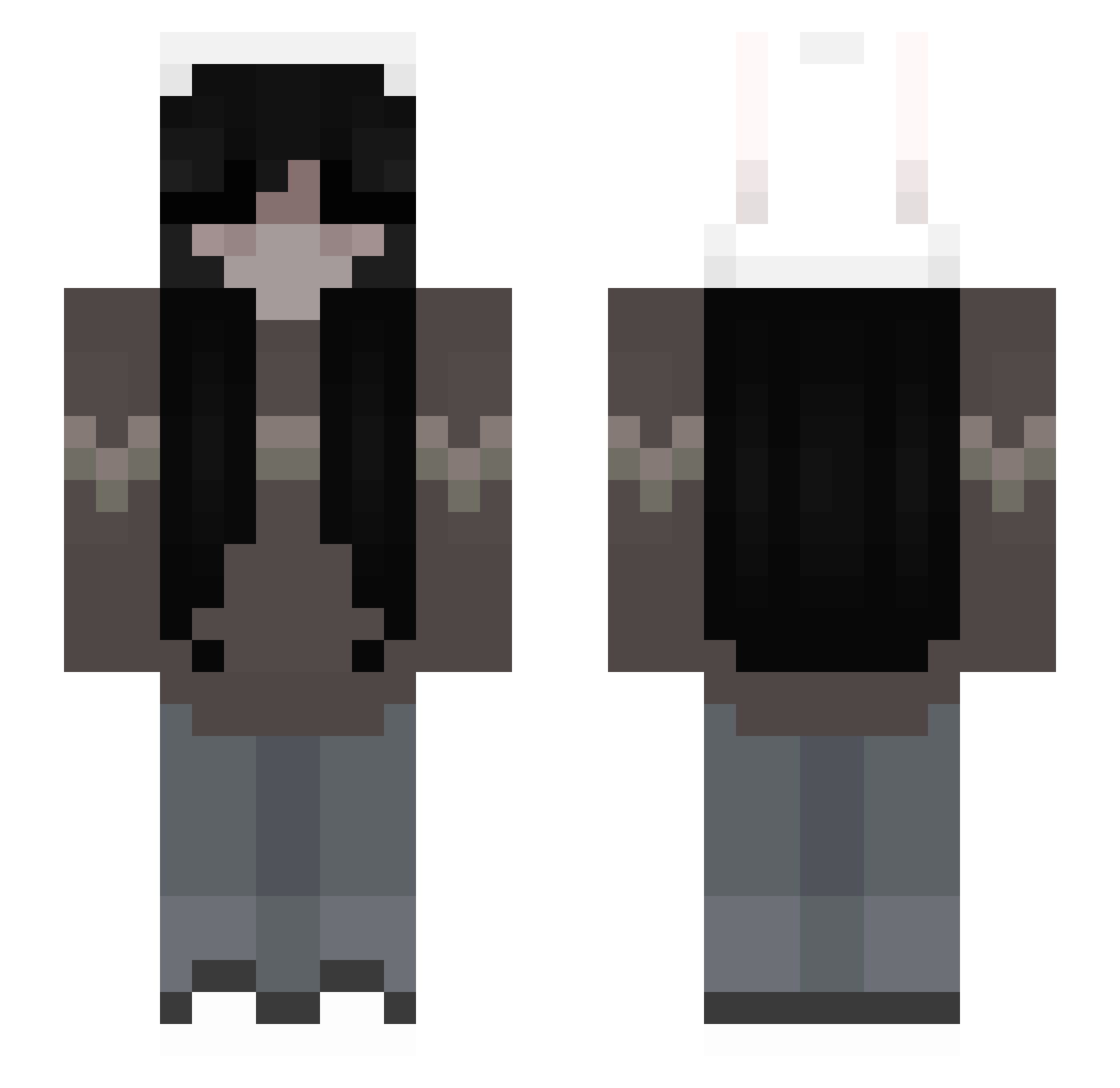 roseately Minecraft skin, front and back view