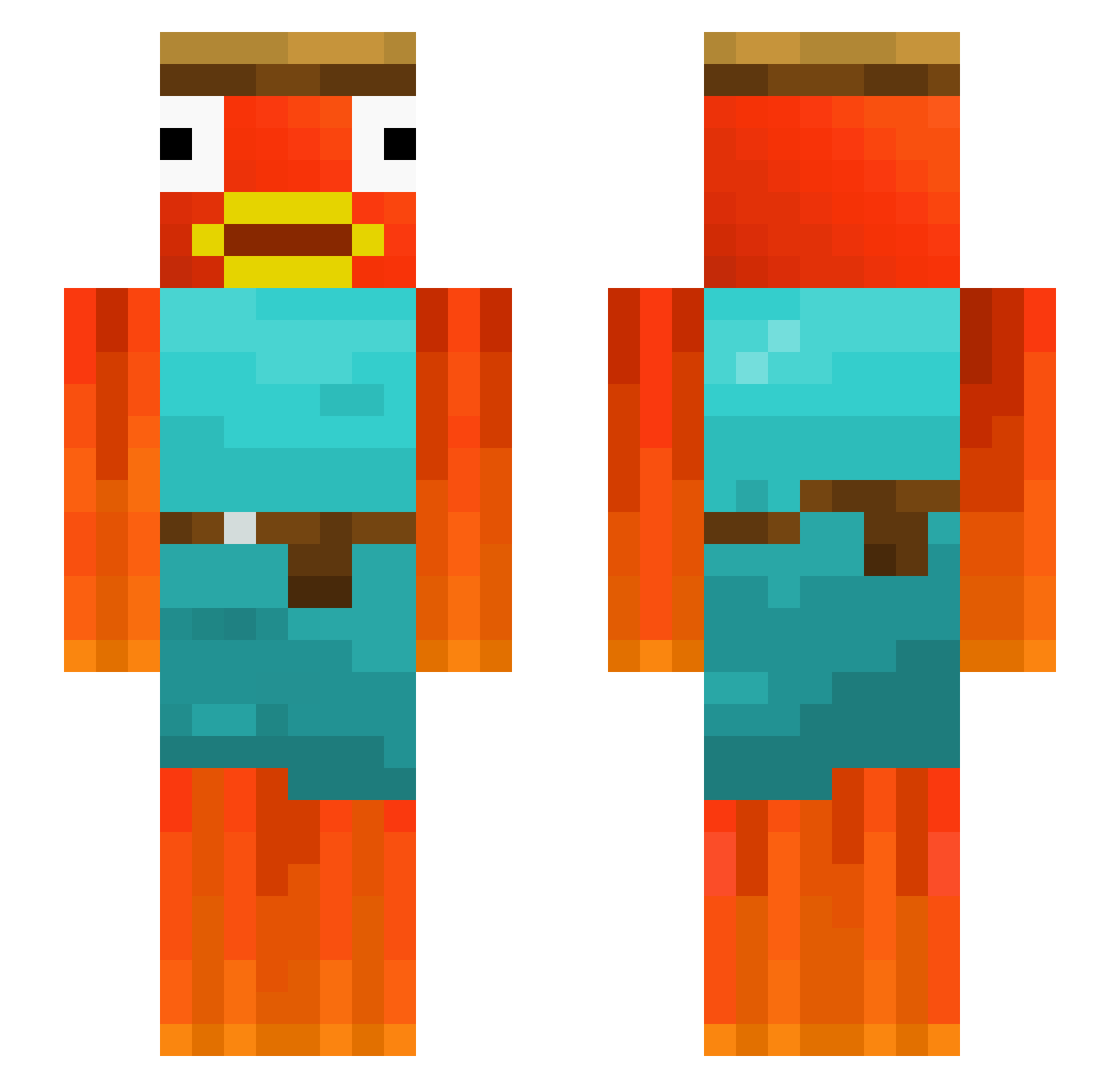 Luregutten14 Minecraft skin, front and back view