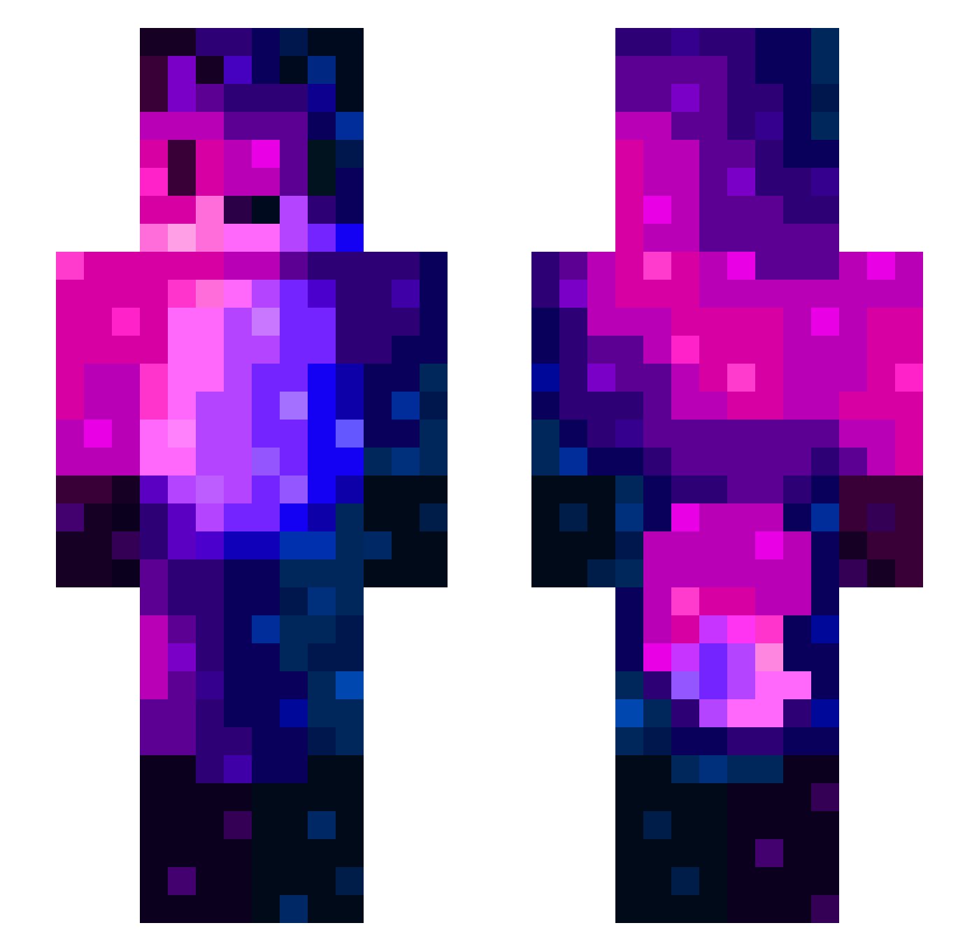 Foxed_Forever Minecraft skin, front and back view