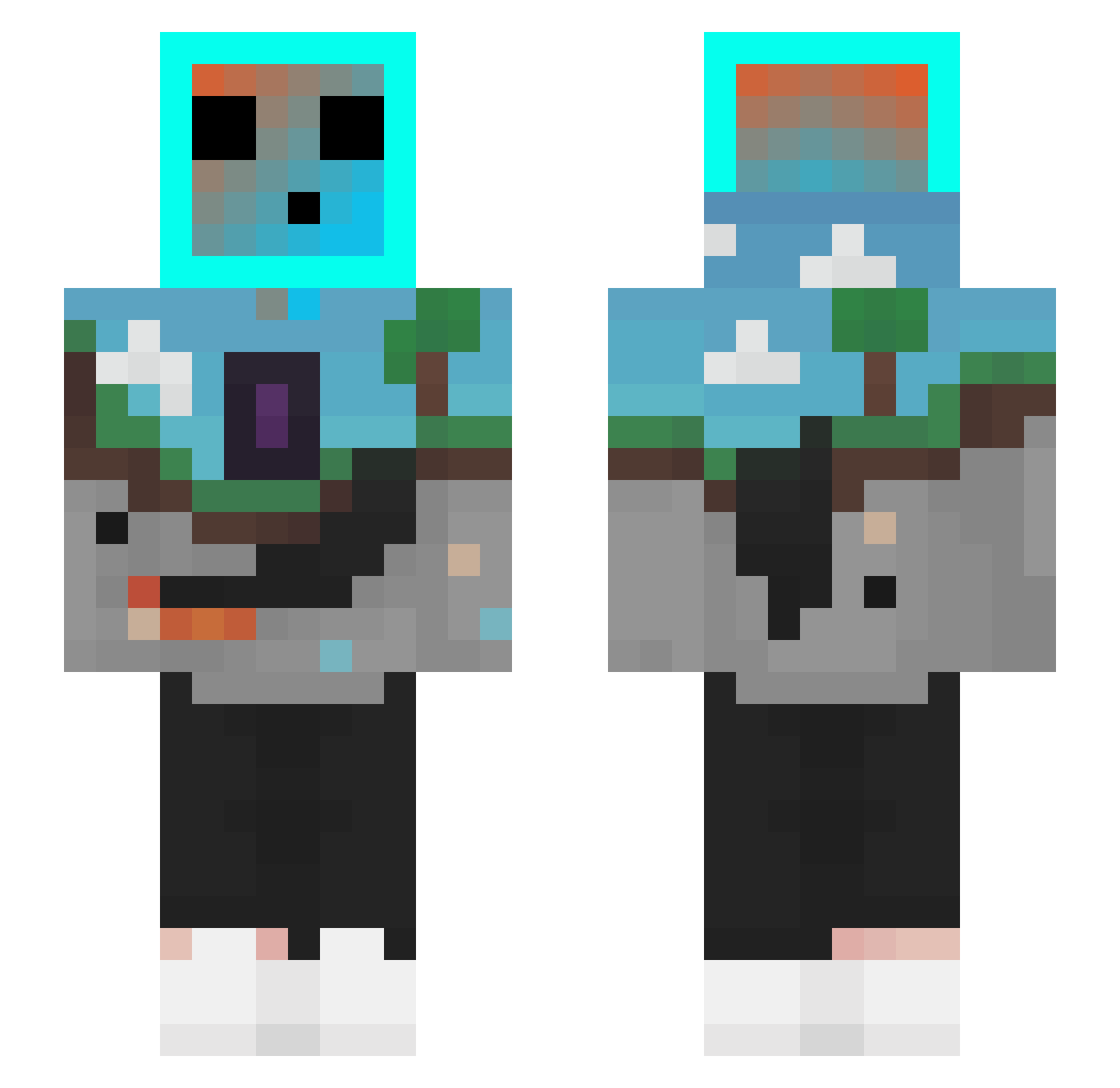 Vito_21 Minecraft skin, front and back view