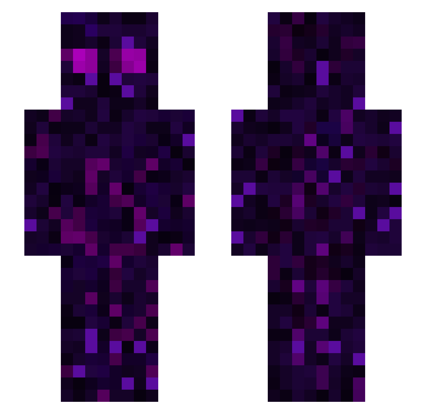 dotgif Minecraft skin, front and back view
